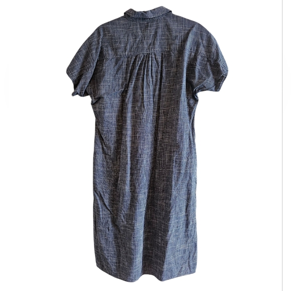 Bridge & Burn Blue Navy Grid Plaid Ena Dress Cotton - Picture 7 of 9